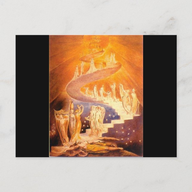 William Blake's Jacob's Ladder Vykort (Framsida)