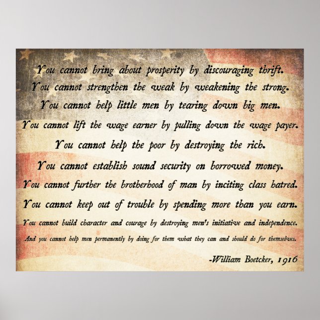 William Boetcker Quote Poster (Framsidan)