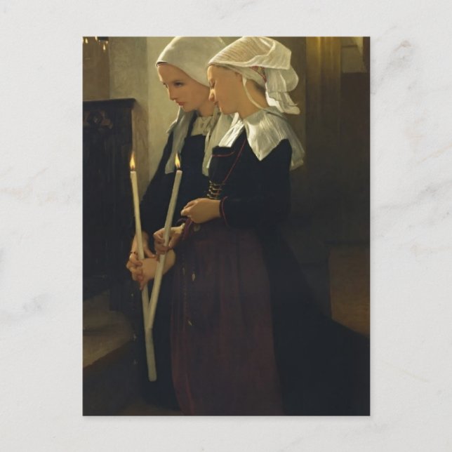 William Bouguereau- bön på Sainte d'Auray Anne Vykort (Framsida)