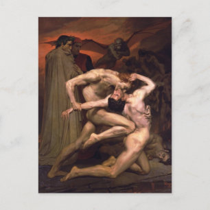 William Bouguereau- Dante och Virgil i helvete Vykort