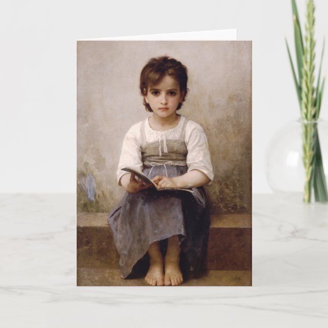 William Bouguereau - Den svåra lärdomen Kort (Framsida)