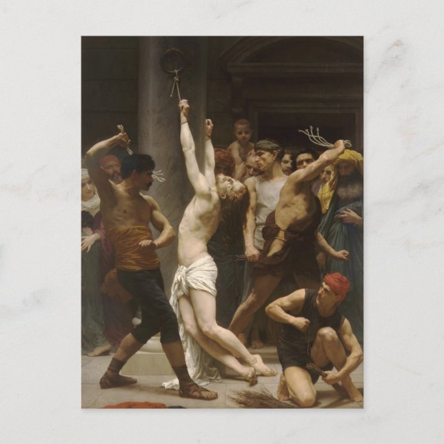 William Bouguereau- Flagellation of Jesus Kristus Vykort (Framsida)