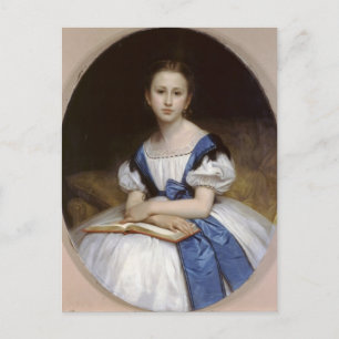 William Bouguereau- Porträtt of Mlle Brissac Vykort