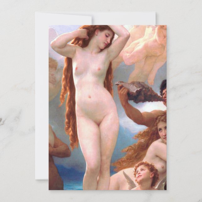 William Bouguereau - Venus födelse 1879 Inbjudningar (Framsida)