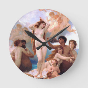 William Bouguereau - Venus födelse 1879 Rund Klocka