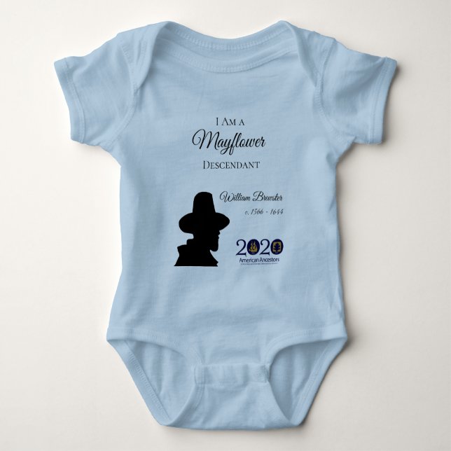 William Brewster Mayflower babyBodysuit T Shirt (Framsida)