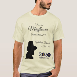 William Brewster Mayflower härstamma manarT-tröj T Shirt