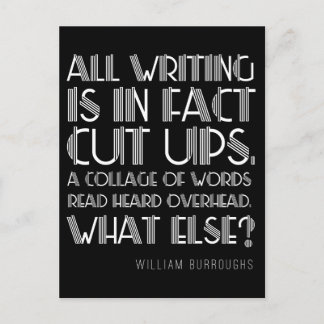 William Burroughs "cut Ups" Write Postcard Vykort