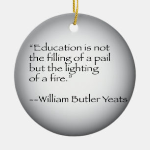 William Butler Yeats citationstecken Julgransprydnad Keramik