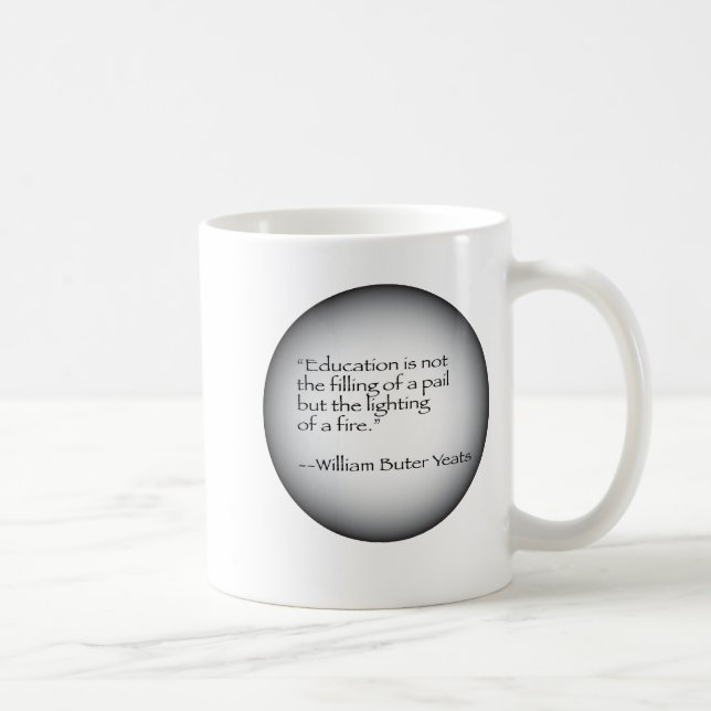 William Butler Yeats citationstecken Kaffemugg (Höger)