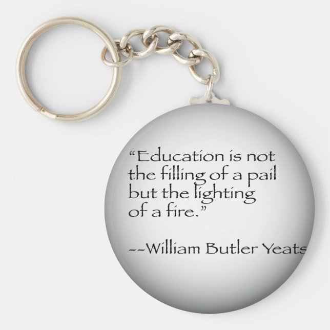 William Butler Yeats Quote Nyckelring (Framsidan)
