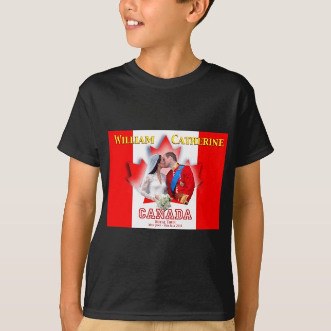 William & Catherine Canada Royal Tour Commemoratio T Shirt (Framsida)