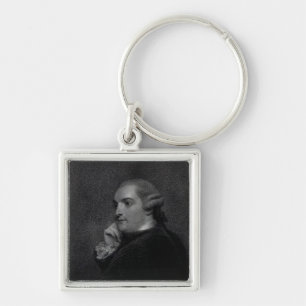 William Cavendish- Bentinck Fyrkantig Silverfärgad Nyckelring