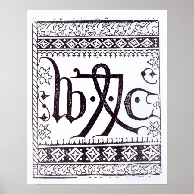 William Caxtons utskriftsmärke Poster (Framsidan)