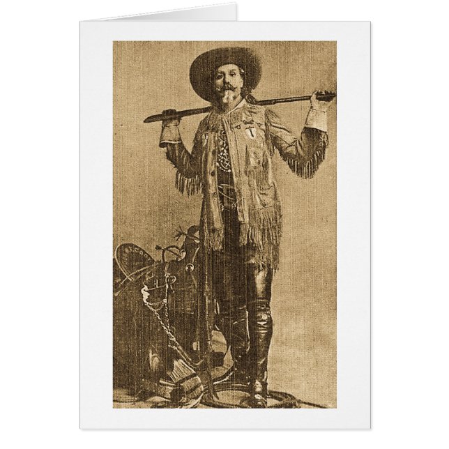 William Cody - pionjär (Sepia) Hälsningskort (Framsidan)