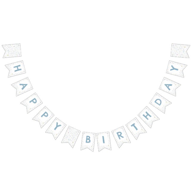 William Confetti Watercolor Dots Bunting Flagga (Alla)