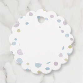 William Confetti Watercolor Dots Favor Taggs Gåvor Etiketter