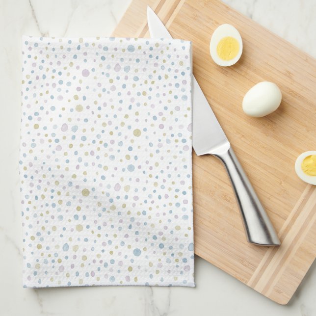 William Confetti Watercolor Dots Kitchen Towel Kökshandduk (Vikt i Fjärdedel)