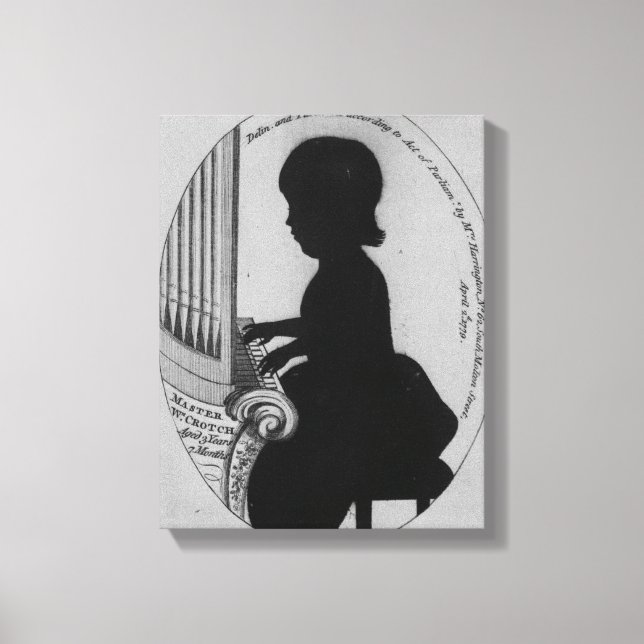 William Crotch som spelar Organ Canvastryck (Framsida)