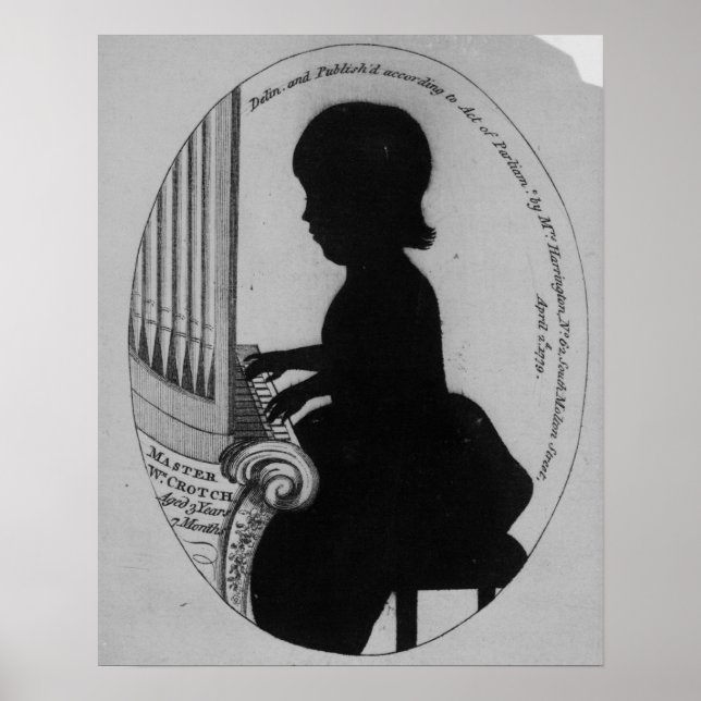 William Crotch som spelar Organ Poster (Framsidan)