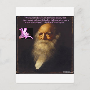 William Cullen Bryants blomsterdikt Vykort