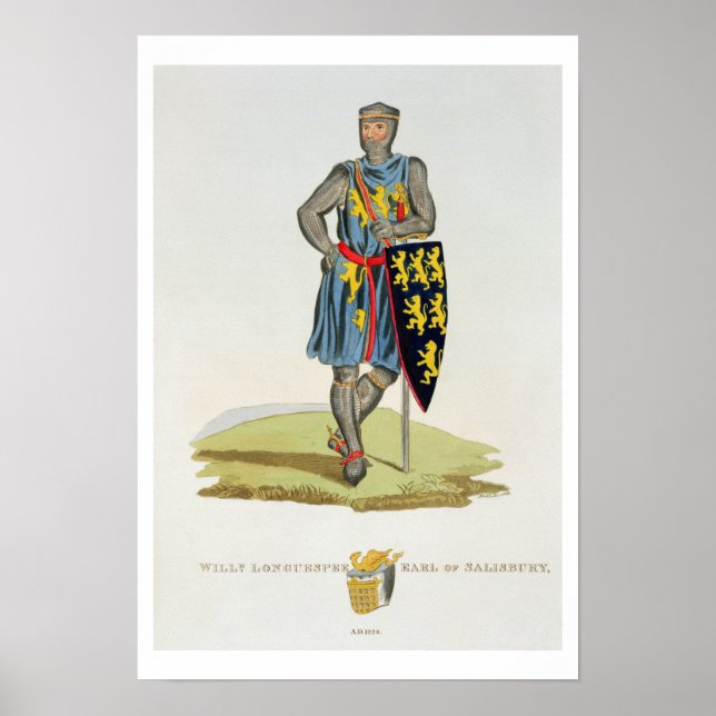 William de Longuespee, 3rd Earl of Salisbury (d.12 Poster (Framsidan)
