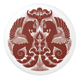 William De Morgan Röda Griffins Keramikhåndtag Knopp