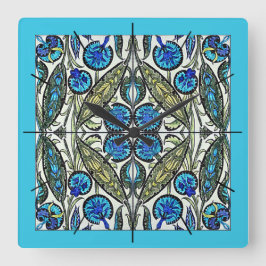 William De Morgan Victorian Clocks Fyrkantig Klocka