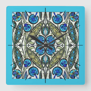 William De Morgan Victorian Clocks Fyrkantig Klocka