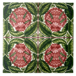 William De Morgan Victorian keramik Kakelplatta