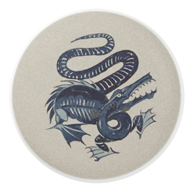 William De Morgan's "Croco-Anka" Ceramic Knob Knopp (Framsidan)