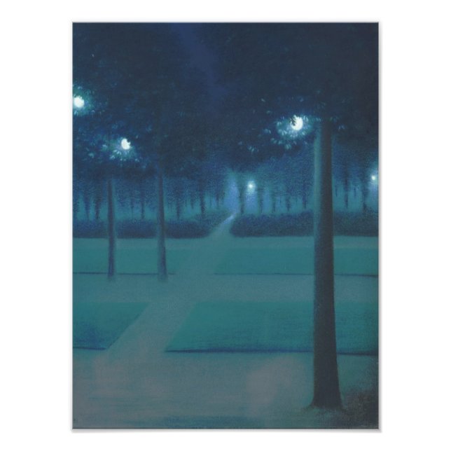 William Degouve de Nuncques - Parc Royal, Bryssel Fototryck (Framsidan)