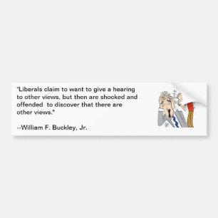 William F Buckley citationstecken om liberaler Bildekal