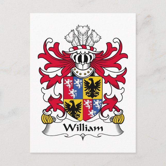 William Family Crest Vykort (Framsida)