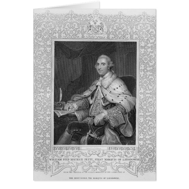 William Fitz-Maurice Petty Hälsningskort (Framsidan)