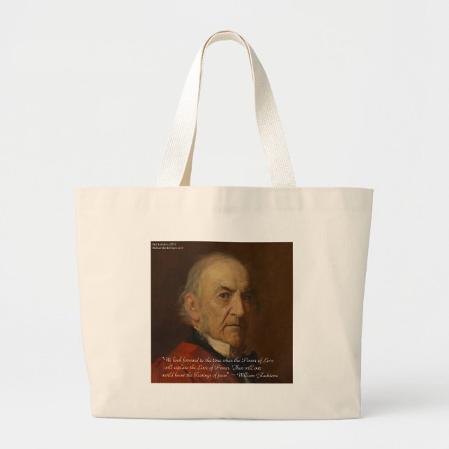 William Gladstone & Kärlekens Kraft Citat Jumbo Tygkasse (Framsidan)