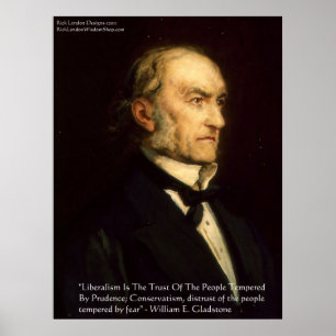 William Gladstone "Liberals & Konservativ" Poster