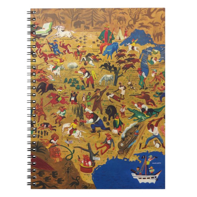 William Gropper's America - Tecknad Folklore Anteckningsbok (Framsidan)