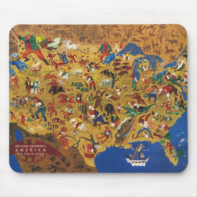 William Gropper's America - Tecknad Folklore Musmatta (Framsidan)