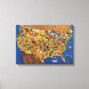 William Groppers Amerika - tecknadFolklore Canvastryck