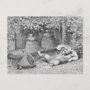 William H. Beard - Bear Stung by Bees Postcard Vykort