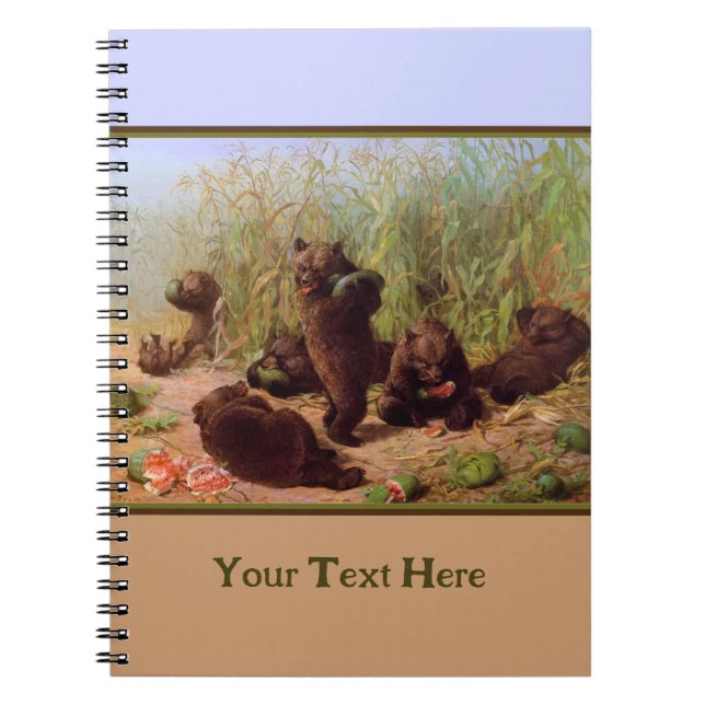 William H. Beard - Bears in Watermelon Patch Anteckningsbok (Framsidan)