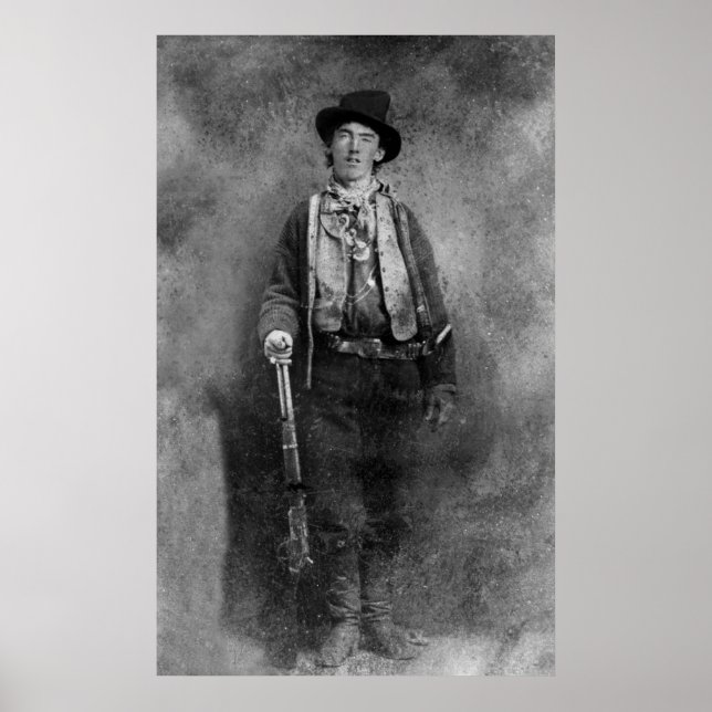 William H. Bonney, Billy Kid, fredlös i Vilda Väst Poster (Framsidan)