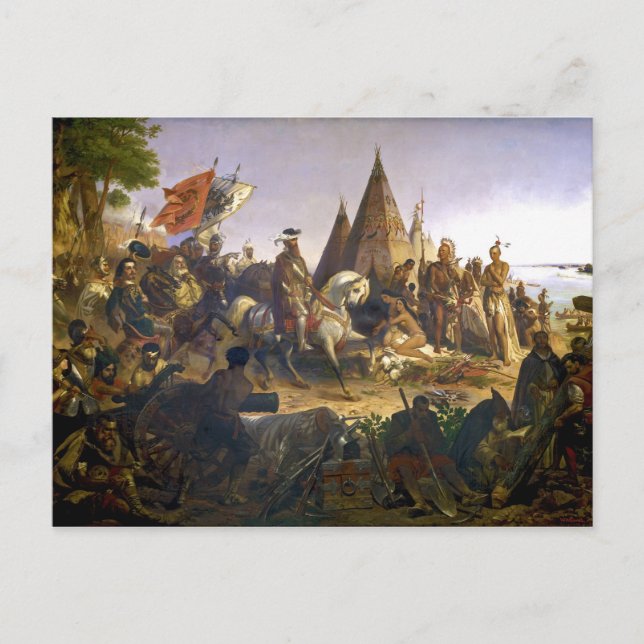 William H. Powell upptäckt Mississippi Vykort (Framsida)