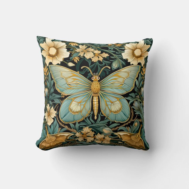 William Harris Butterfly Art Pillow Kudde (Framsida)