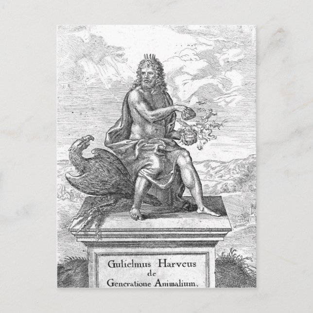 William Harvey's " De Generatione Animalium" Vykort (Framsida)