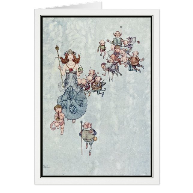 William Heath Robinson - Titania Hälsningskort (Framsidan)