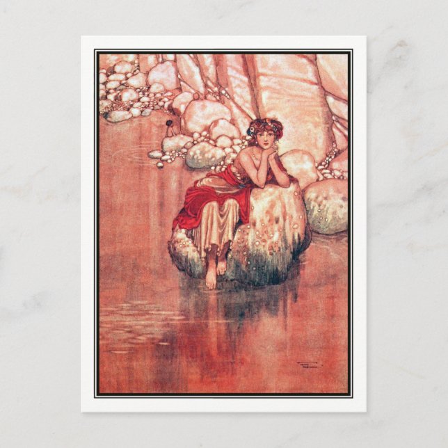 William Heath Robinson - Vatten Spädbarn Vykort (Framsida)