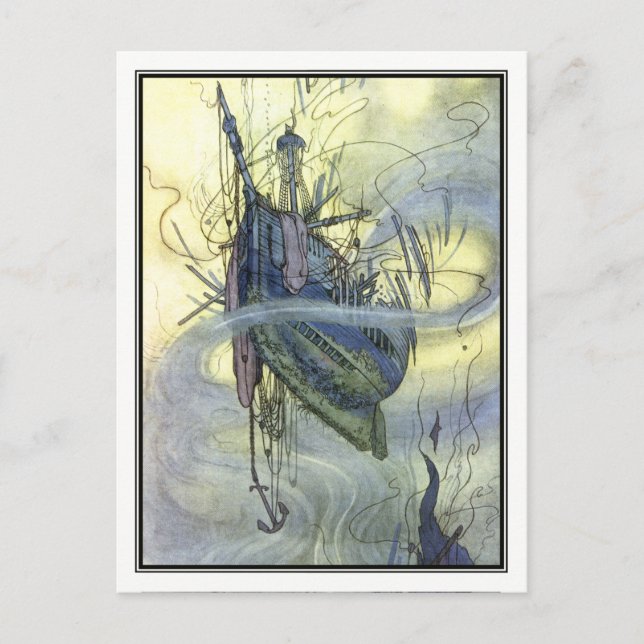 William Heath Robinson - Vintage Shipwreck Vykort (Framsida)