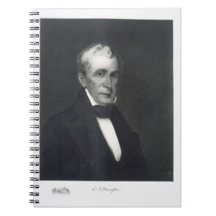 William Henry Harrison 9th president av förena Anteckningsbok Med Spiral